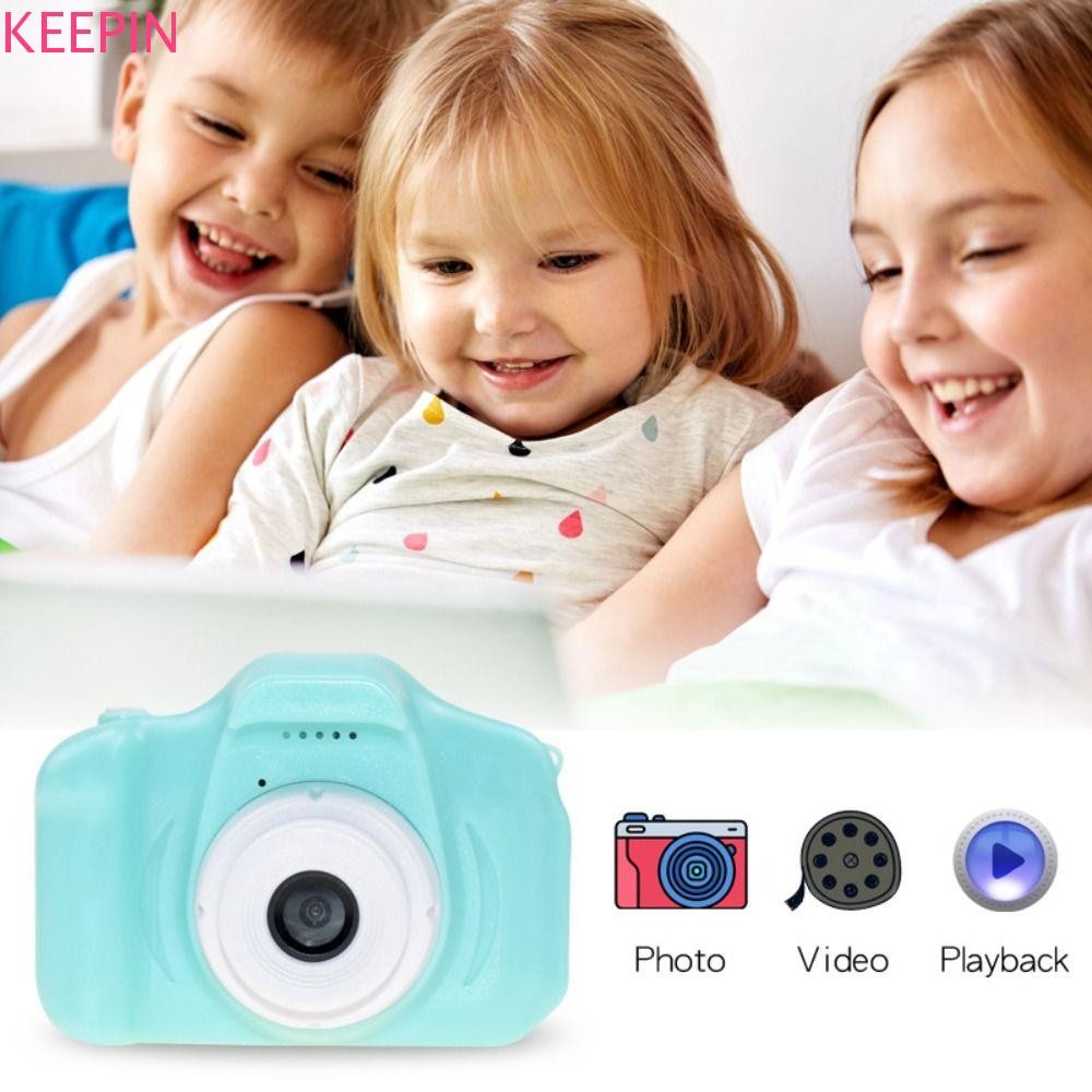 KEEPIN Mini Children Camera, ถ่ายภาพเด็กเล็ก Mini Digital Camera, Video Camera X2 Selfie Kids Camera