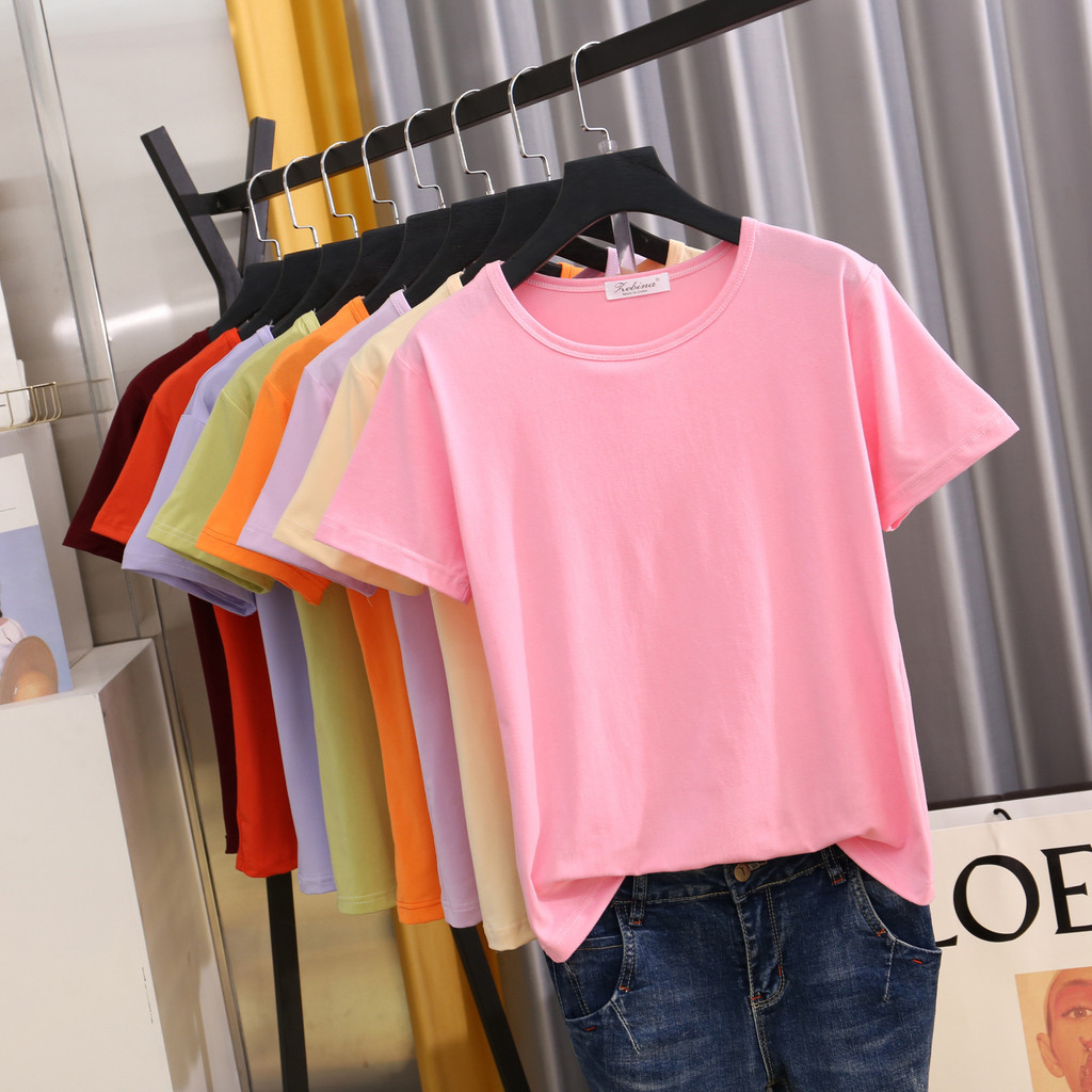 🌟KFC🌟(ราคาพิเศษ)เสื้อยืดคอกลม สีพื้น แขนสั้น สไตล์เรียบง่าย #081 - รูปที่ 2