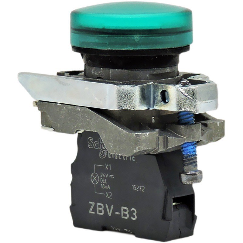 ไฟแสดงสถานะแท้ XB4BVB3 (ZB4-BVB3+ZB4-BV033) สีเขียว DC24V