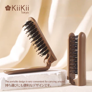 KiiKii Beauty หวีขนหมูป่า หวี หวีลดผมร่วง นวดหนังศีรษะ สำหรับนวดผม ป้องกันไฟฟ้าสถิตย์