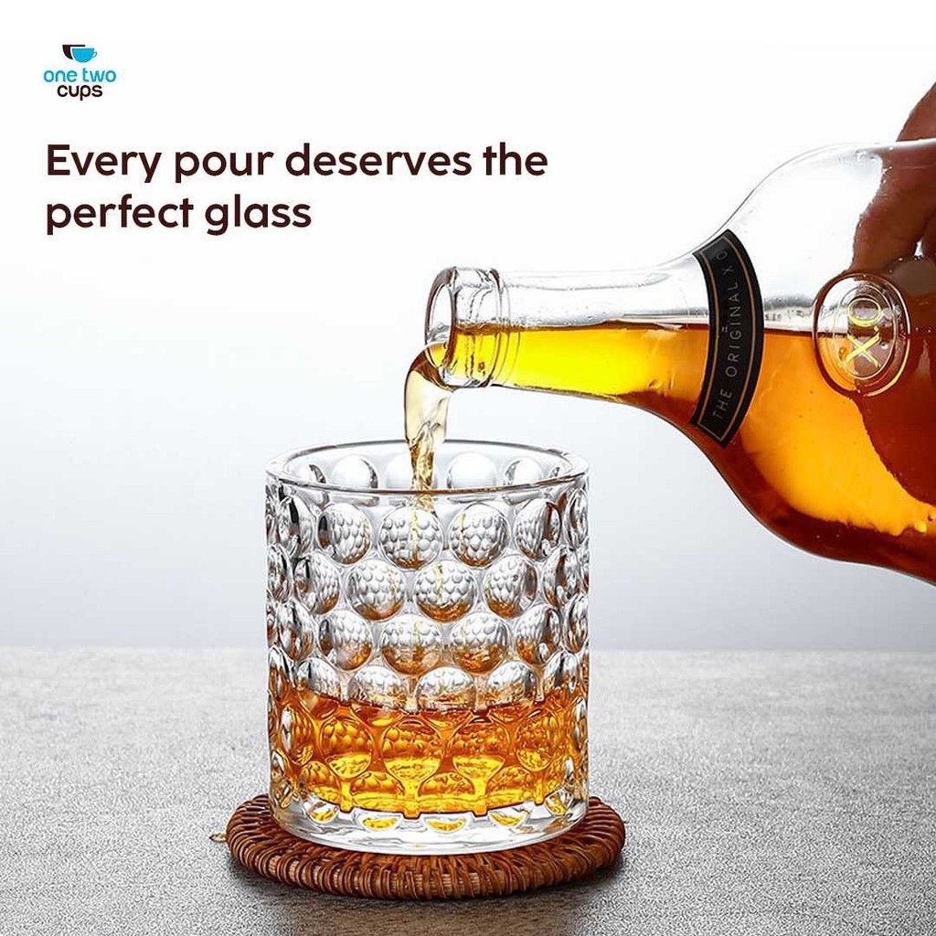 ANDEASTR แก้วโฮโลแกรม Bubble Rock Whisky แก้วค็อกเทล 290ml - YJ0908