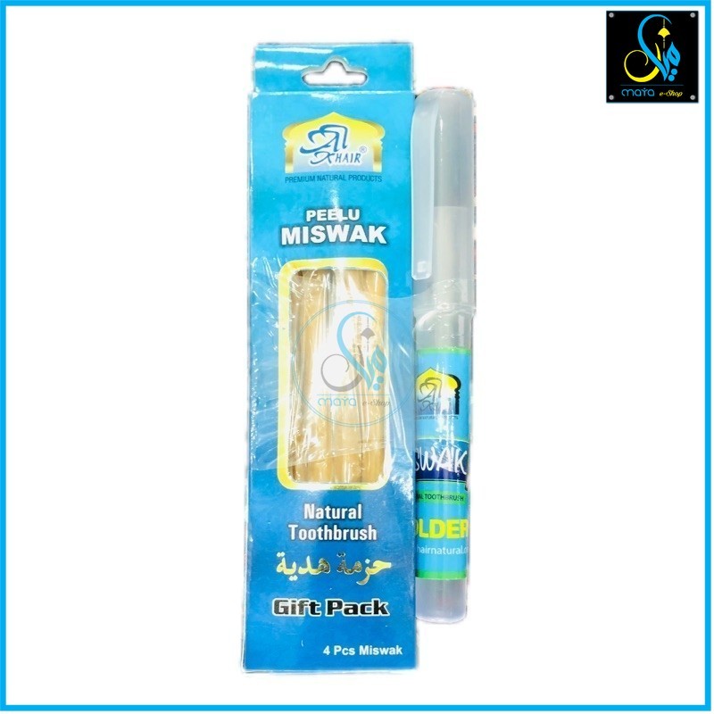 AL KHAIR sugi + Miswak สําหรับ Miswak 4 ชิ้นค่าแพ็ค