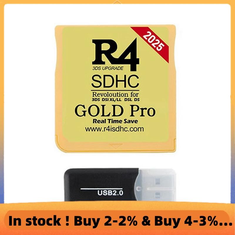R4 Burning Card Flash Card R4 SDHC Card COM Card Dual Core R4 Game Gold Card Instant Save Adapter สี