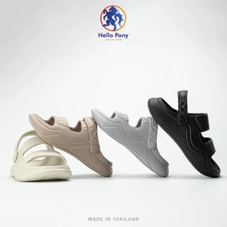 Hello Pony รุ่น MHM4010 รองเท้าแตะรัดส้น ทรงมินิมอล เปิดปลายเท้า รองเท้าแบบสวม สายคาดคู่ แฟชั่น พื้นนุ่ม กันลื่น EVA