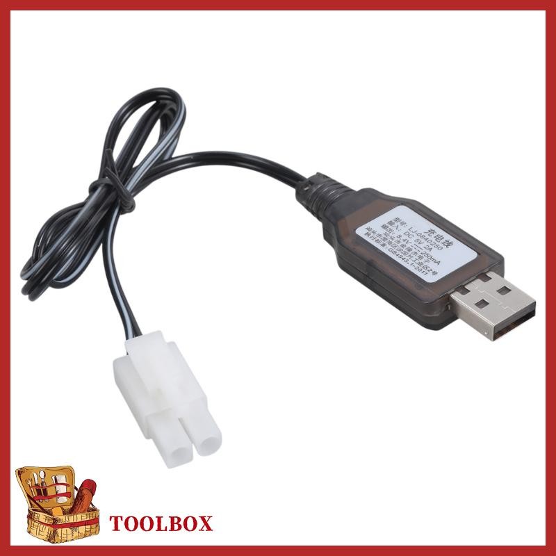 TOOLBOX L6 2 2P สายชาร์จ USB สําหรับ NiMH NiCD แบตเตอรี่ของเล่นระยะไกล 8 4V 250mA