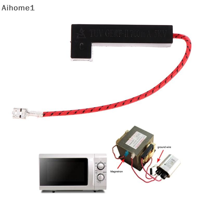 Aiho 1PCS สายฟิวส์แรงดันสูง 5KV 0.7A 220V สําหรับเตาอบไมโครเวฟอุปกรณ์เสริม n
