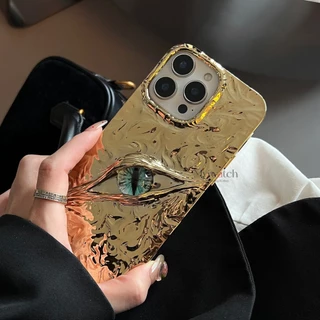 ใหม่ 3D Creative Devils Eye Soft Case สําหรับ iPhone 17 16 15 14 13 12 11 Pro Max 14 15 16 Plus 17 Air สีไฟฟ้าเต็มรูปแบบกระจกหลุมขนาดใหญ่ Anti Falling ฝาครอบ
