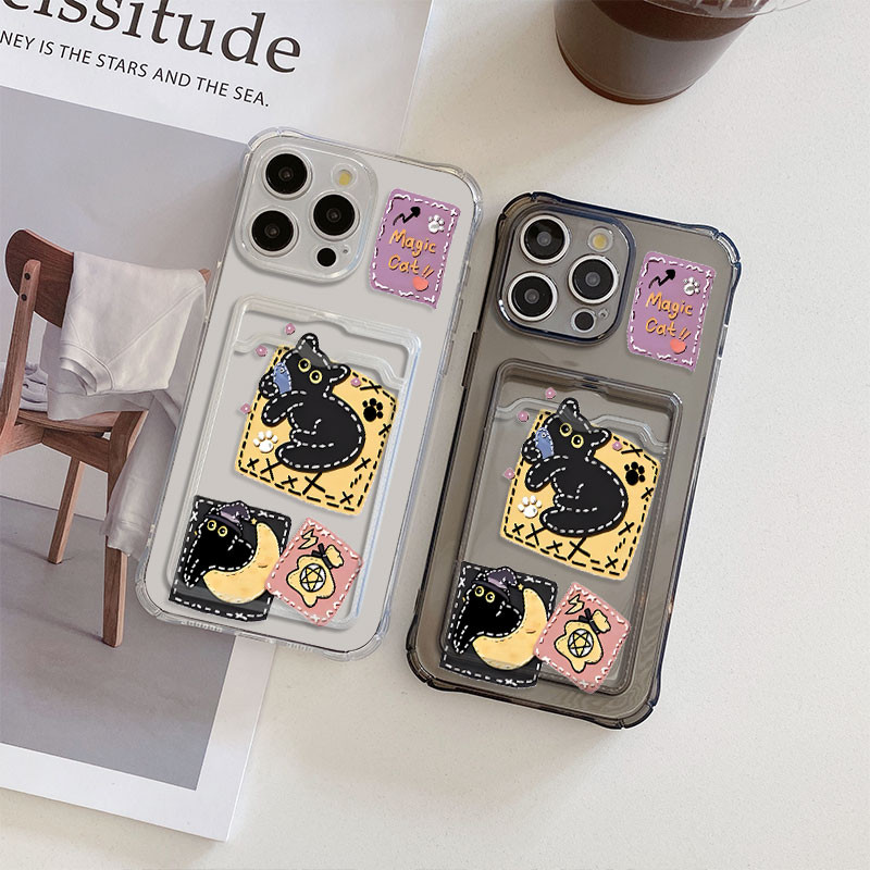 ช่องใส่การ์ด Softcase Sleeping Black CatปลอกสําหรับOppo A80 A3x A3 A38 A54 A55 A58 A74 A78 A95 4G F1