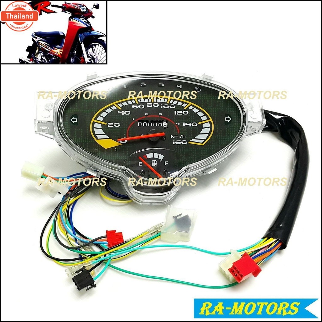 A เรือนไมล์ ฮอนด้า เวฟ125R Honda wave125R หน้าปัดเหลือง เรือนไมล์เวฟ125R เรือนไมล์125