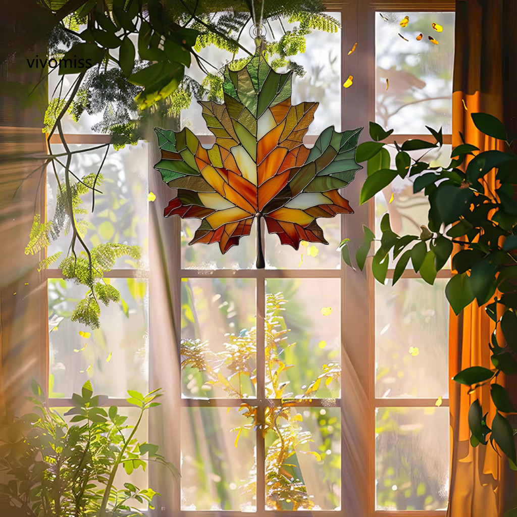 [VM] อะคริลิค Maple Leaf Decor Maple Leaf แขวนป้ายวันขอบคุณพระเจ้า Maple Leaf Suncatcher ฤดูใบไม้ร่ว