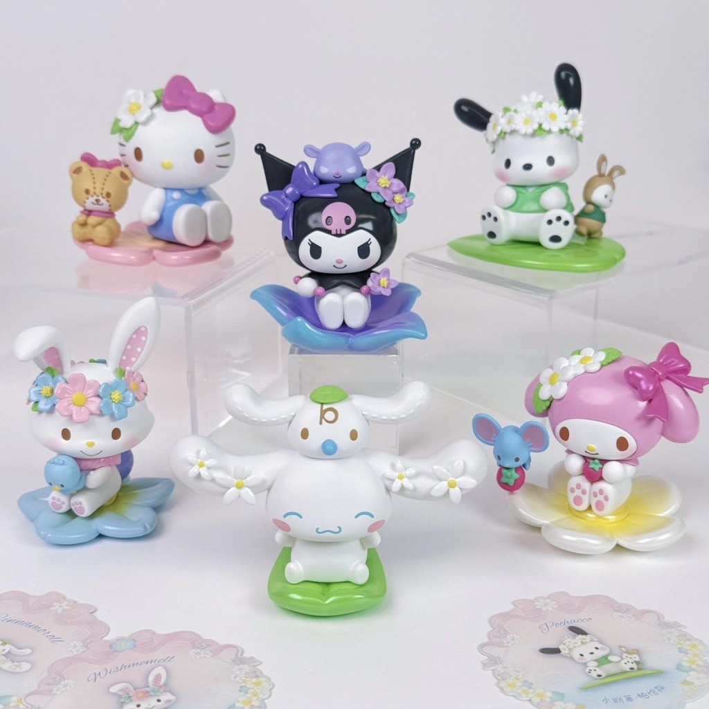 ซานริโอ้รูปตุ๊กตา ของแท้ TOPTOY สินค้าใหม่ Sanrio Family Flower Series Mystery Box อินเทรนด์เล่นตกแต่งสาวน่ารักของขวัญรูป