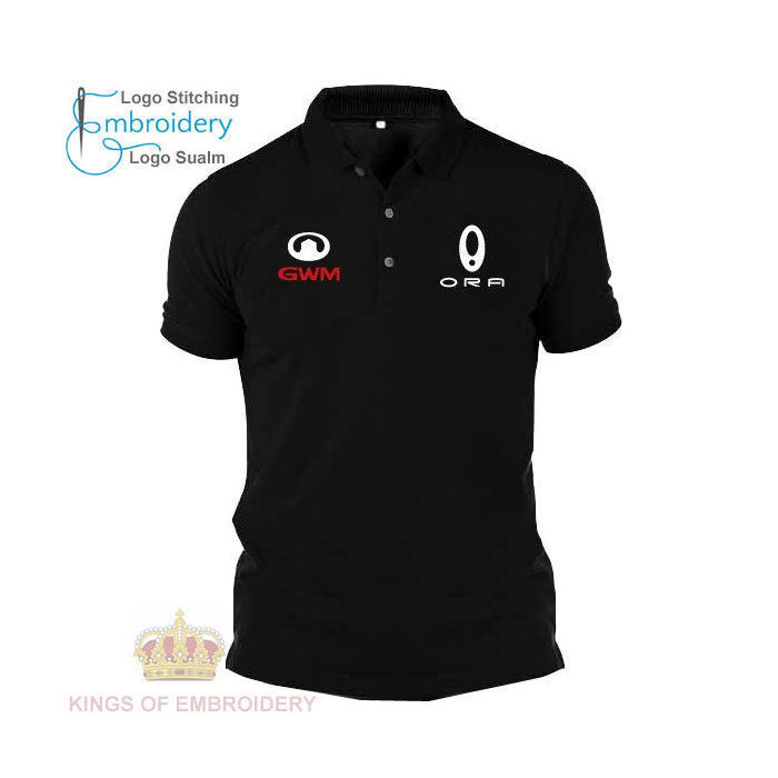 ไมโครไฟเบอร์ใหม่ Quick Dry Fit โลโก้เสื้อยืดคลาสสิก GWM ORA Sulam เย็บปักถักร้อยสำหรับผู้ชายและผู้หญิงแขนสั้น FP86