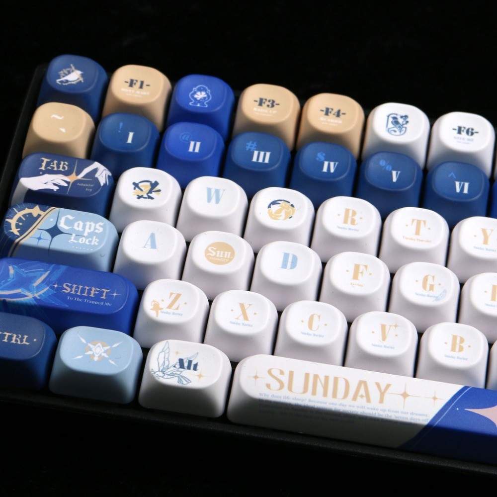 Sunday Keycaps Cherry/MOA โปรไฟล์ 120 คีย์ PBT Dye Sublimation Cool Creative อะนิเมะ Honkai: Star Ra