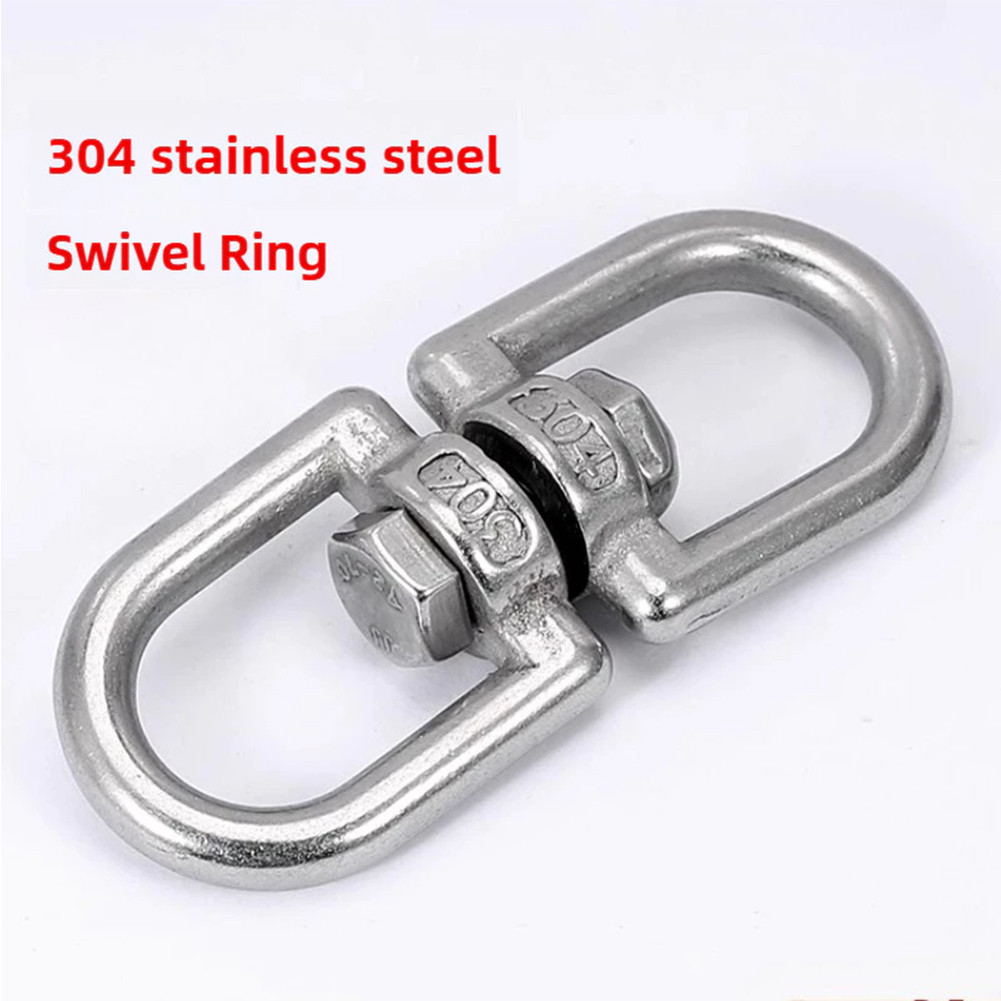 【สินค้าจุด】ห่วงคลาย ห่วงหมุน ลูกหมุนสแตนเลส 304 แบบ OO M4-M10 stainless  rotating ring ข้อต่อโซ่สแตนเลส