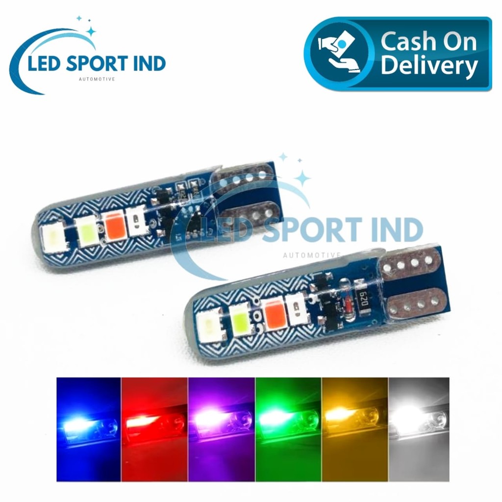 MATA T10 Jelly Dusk Lights 8 LED Eyes กระพริบวิ่ง RGB