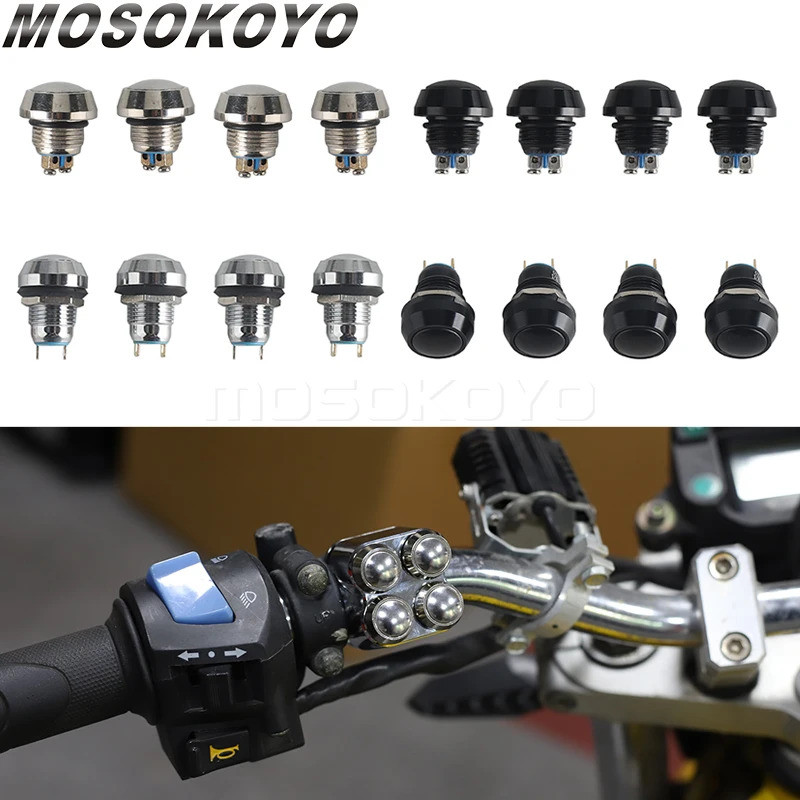 Presale 12mm On/Off Aluminum Latching Micro Switch Push Button Switch IP65 Momentary Self Locking Sw