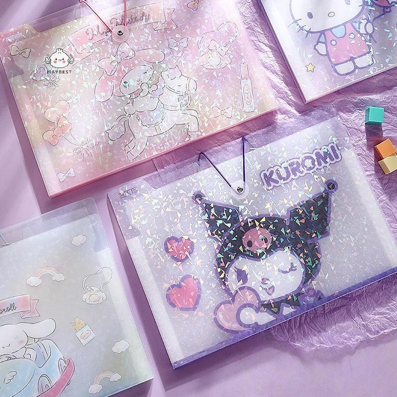 {เมย์เบส} โฟลเดอร์กระเป๋าออร์แกนความจุขนาดใหญ่หลายชั้นโฟลเดอร์การ์ตูน ก4 แฟ้มกระเป๋านักเรียนสอบถุงเก็บกระดาษ {ไทย} - รูปที่ 4