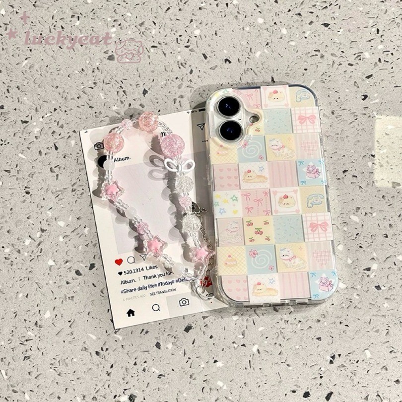 ใช้งานร่วมกับ iPhone 16 15 14 13 12 11 Pro Max X Xr Xs Max 7 8 Plus SE2020 เคสโทรศัพท์ Ins น่ารักดอกไม้สีเหลือง Cat + ขาตั้งนุ่มปกหลัง