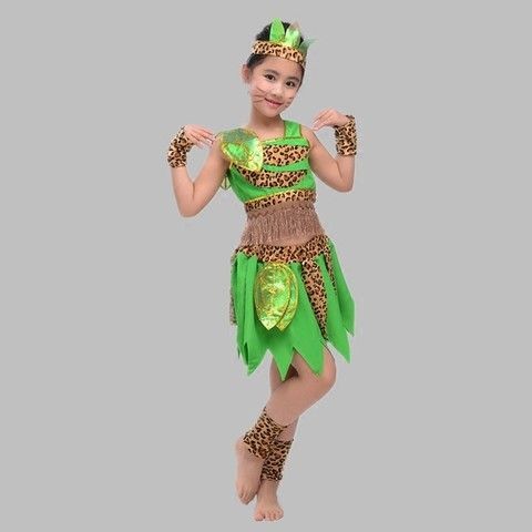 เครื่องแต่งกาย Savage Performance สไตล์ Hunter Dance และ Tiger Tribal สำหรับเด็ก ขนาด 7.29