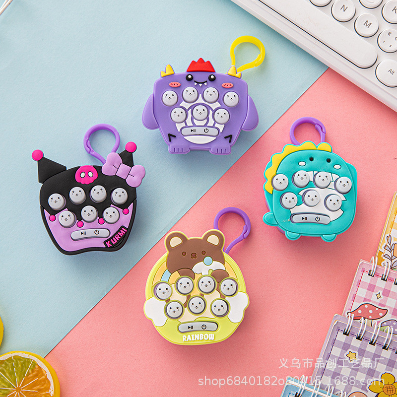 Whack-a-Mole ของเล่นจี้เด็ก Mini การศึกษาของเล่นขนาดเล็ก Decompress กด Happy Whack-a-Mole เกมคอนโซลพ