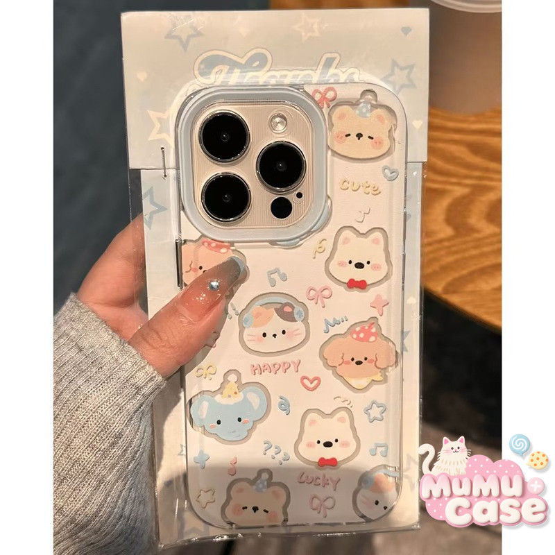 ลูกแมวลูกสุนัขน่ารักคู่นุ่มเคส Samsung A54 A05 A06 A14 A25 A05s A02s A15 A34 A04E A32 A55 A51 A50s A50 A03s A11 A21s A23 - รูปที่ 5