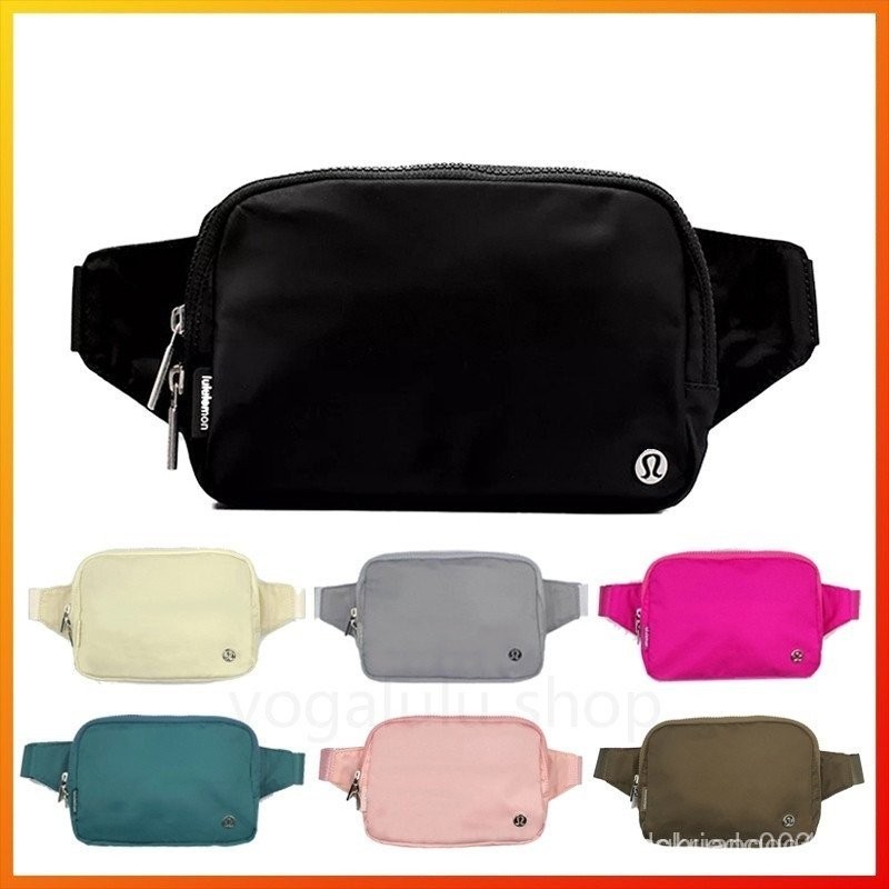 MH.Lulu Sports Waistpack 2L Zipper Design Multi Pocket Fitness Shoulder Bag EIZ4 788