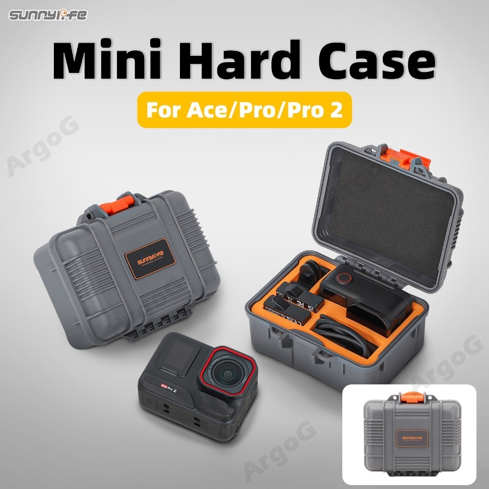 Sunnylife Mini Hard Case สําหรับ Insta360 Ace Pro 2 / Ace Pro กระเป๋าถือกันน้ํากันกระแทกกล่องเก็บ Ace Pro 2 อุปกรณ์เสริม