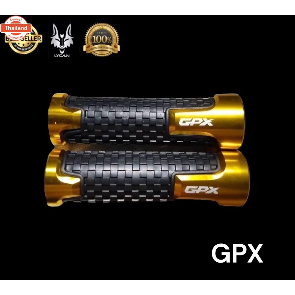 ชุดโปรปลอกแฮนด์ +ตุ้มปลายแฮนด์ ตัน GPX demon 125/150GR GN / GR200R  สีทอง 0 น้ำเงิน 1 แดง 2 ดำ 3