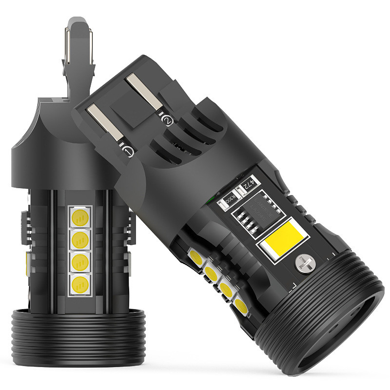 跨境专供led车灯防频闪解码7443刹车灯T20 7440转向灯双色日行灯