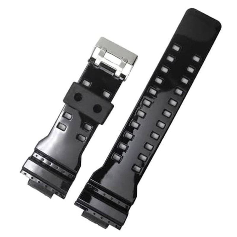 Casio G-Shock GAC 100 GD 100 GDF 100 glossy black watch strap