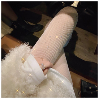 fishnet ถุงน่อง ถุงน่องเพชร บางเฉียบ ตาข่าย ระบายอากาศ ขาเนี…