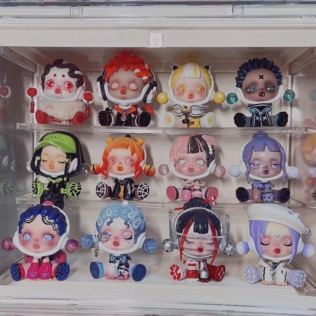 Popmart SKULLPANDA Night City Series Mystery Box Figure-Made ของเล่นอินเทรนด์สาวของขวัญตกแต่ง Cute Bubble Mart YDZB