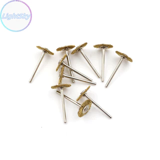 Lightsky 10PCS 22 มม.ล้อลวดทองเหลืองแปรงเครื่องมือขัดสําหรับ Die เครื่องบด Power Rotary TH