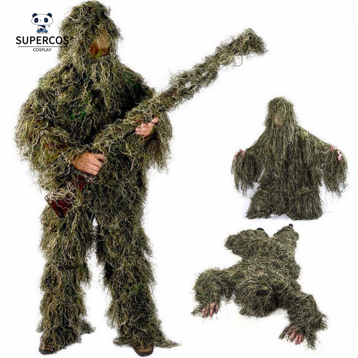 Pubg Ghillie ชุดคอสเพลย์เครื่องแต่งกายผู้ใหญ่พรางป่าทะเลทรายPolarคอสเพลย์ชุด