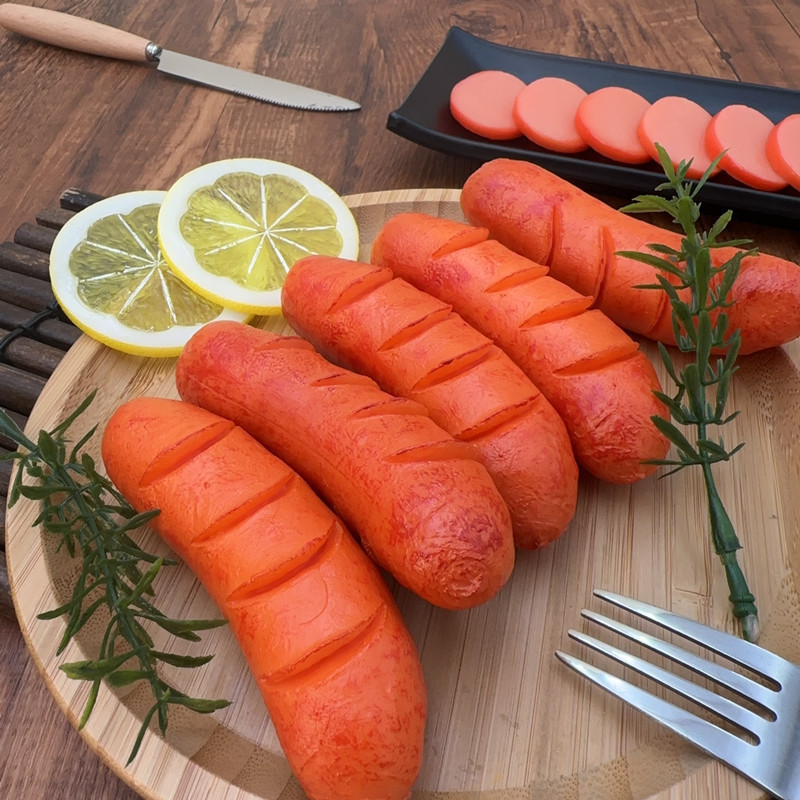 Artificial Hot Dog Model Fake PVC Sausage Lifelike Food Props for Kitchen Home Party Decoration Phot
