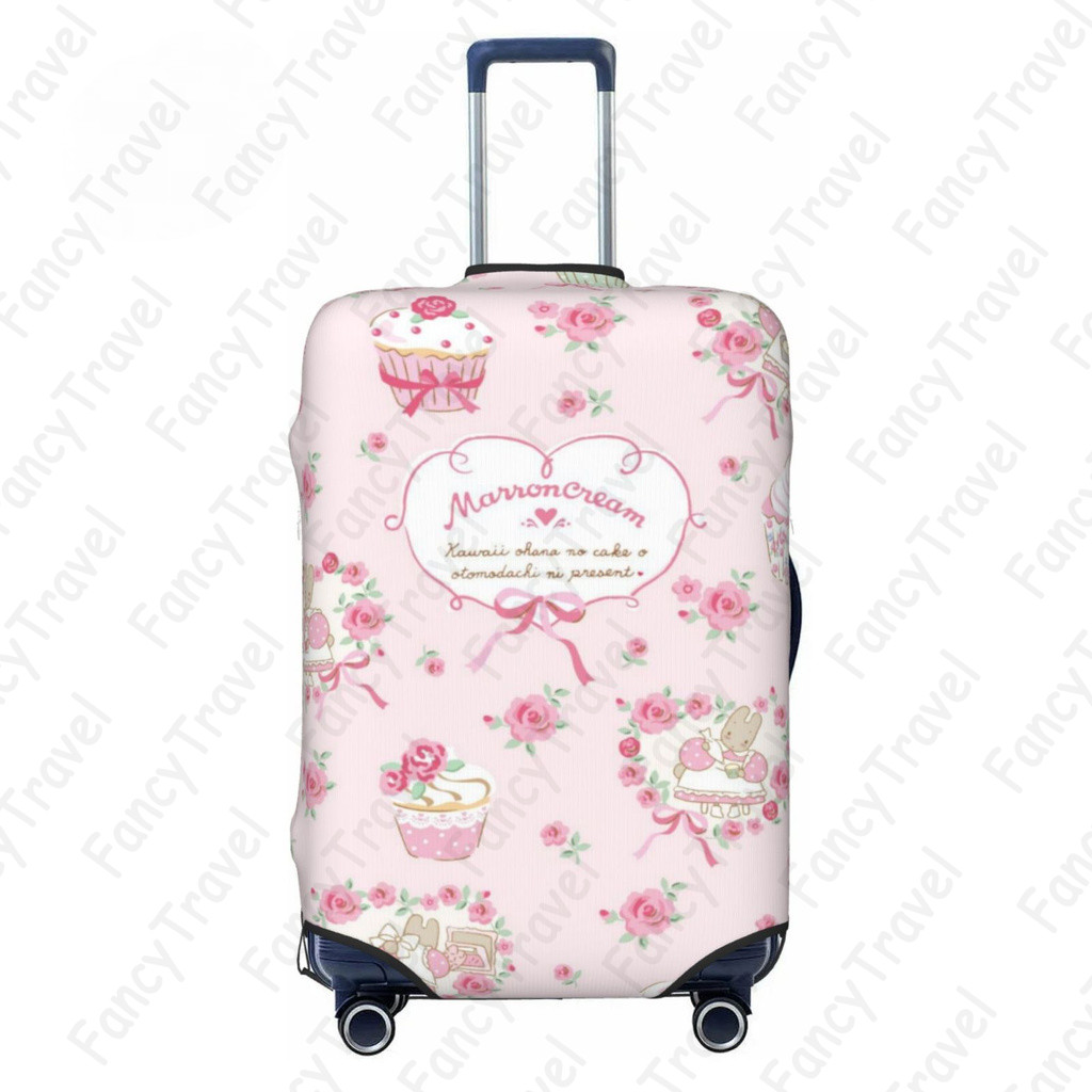 Fancytravel Marron ผ้าคลุมกระเป๋าเดินทาง กระเป๋าเดินทาง ผ้ายึดได้เยอะ กันฝุ่น กันรอย สวมใส่ได้ ข้น 18/20/22/24/26/28/32นิ้ว
