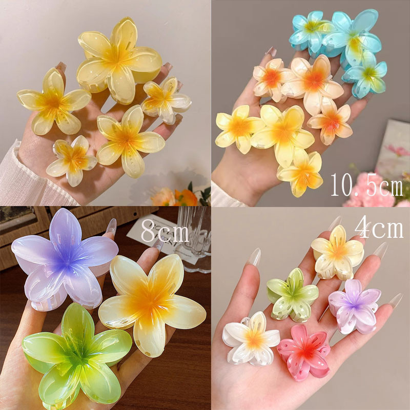 3ขนาดฮาวาย Plumeria ดอกไม้ Hairpin Grips คลิป Barrettes อุปกรณ์เสริม Headwear