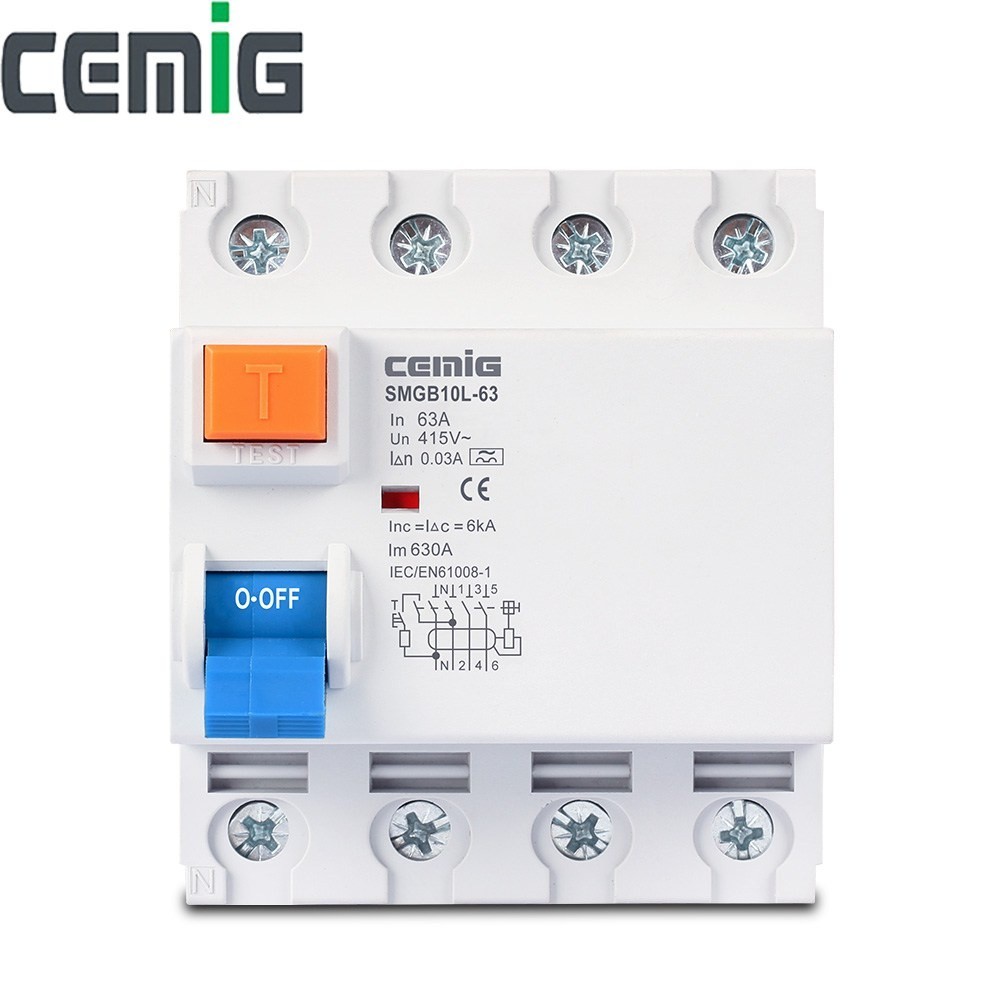 ✧Cemig 4P Type A RCCB Residual Current Operated Circuit Breaker