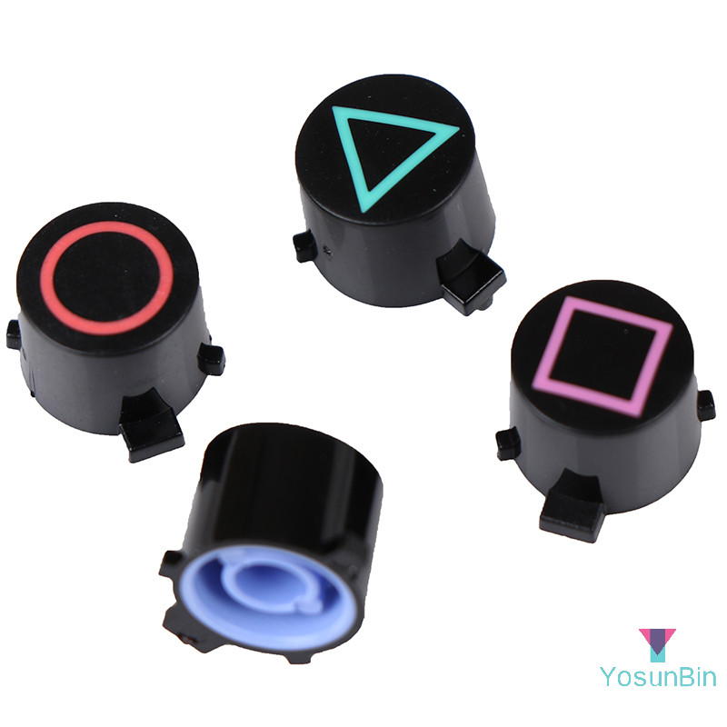 Yosunbin] 4 ชิ้น/เซ็ต ABXY controller ปุ่มอะไหล่ซ่อมเปลี่ยนสําหรับ PS4 ใหม่