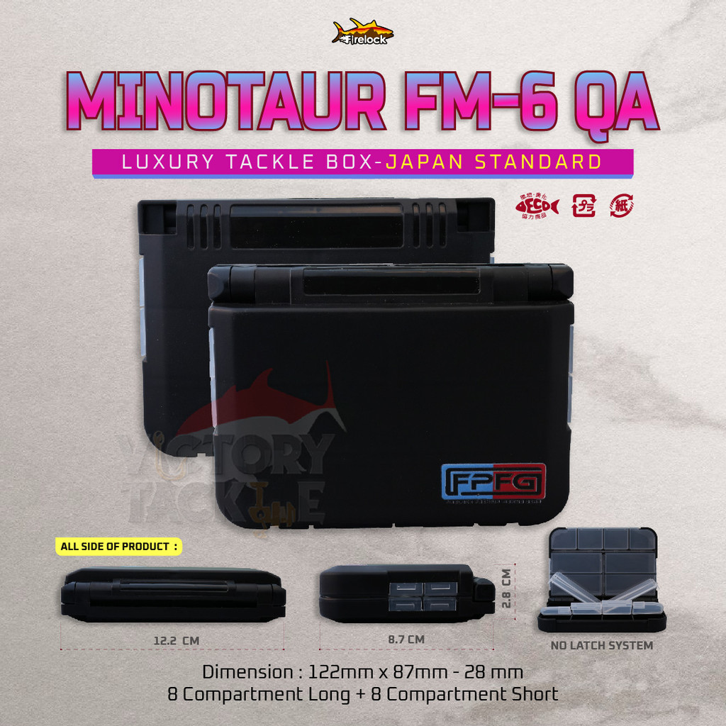 FPFG MINOTAUR BOX FM-6QA FOLDING CASE VS-388DD Box อุปกรณ์ตกปลากล่องคุณภาพศูนย์อุปกรณ์ตกปลา