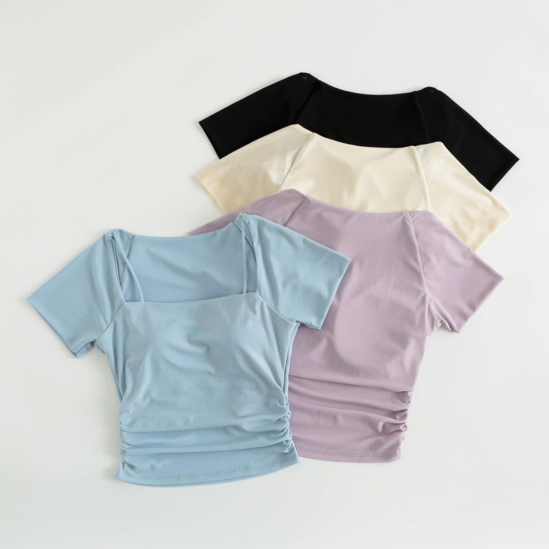 MAGGIEYOGA เสื้อครอปท็อปแขนสั้น ผ้าตาข่าย thumbnail 7