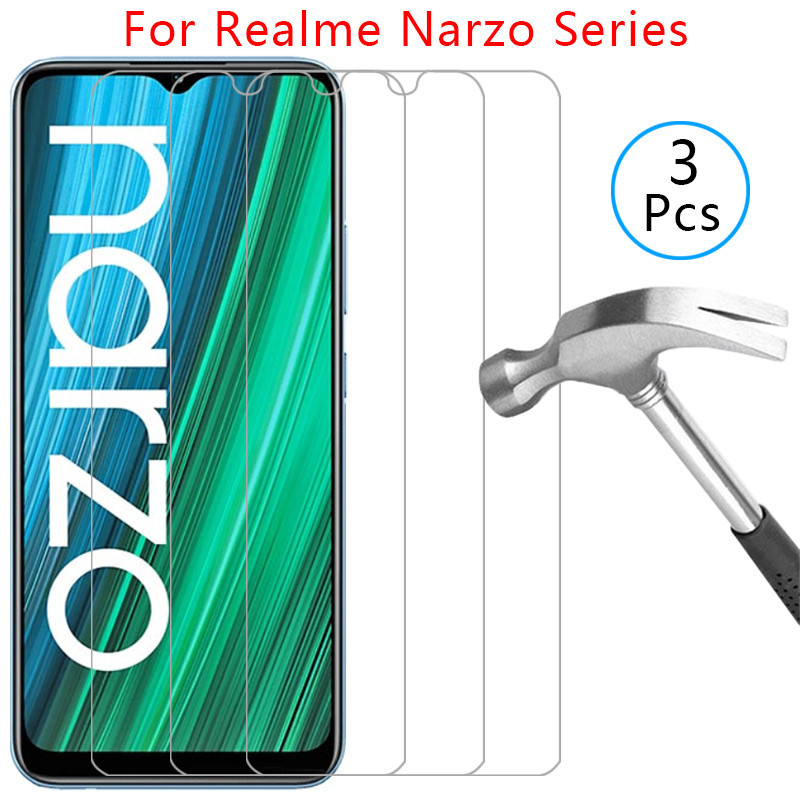 กระจกนิรภัยสําหรับ realme narzo 50a 50i 30a 30 pro 5g 20 20a case coque on realmi narzo30 narzo50a/5