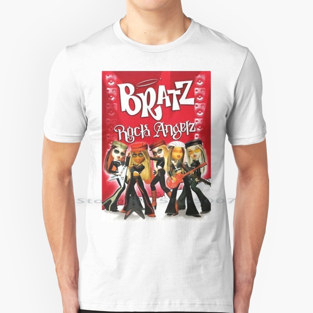 Bratz Y2k Aesthetic-T เสื้อผ้าฝ้าย 100% 70s 80s 90s 2000s Y2k สีม่วงสีชมพู Bratz Brats ขนาดใหญ่ 6xl 