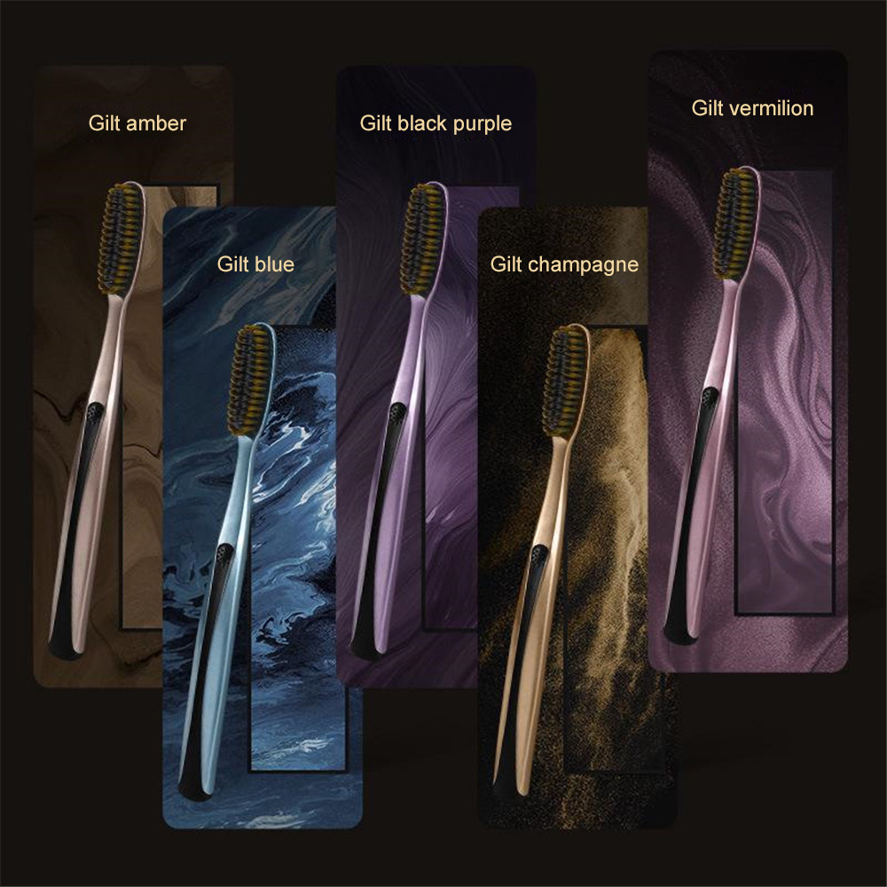 แปรงสีฟัน 6 ชิ้น - เงินไอออน & ส่วนผสมถ่านไม้ไผ่-ความสามารถในการทําความสะอาดที่แข็งแกร่งเหมาะกับการทํางานลื่นจับ & ด้ามจับ TPR/PP - รูปที่ 4