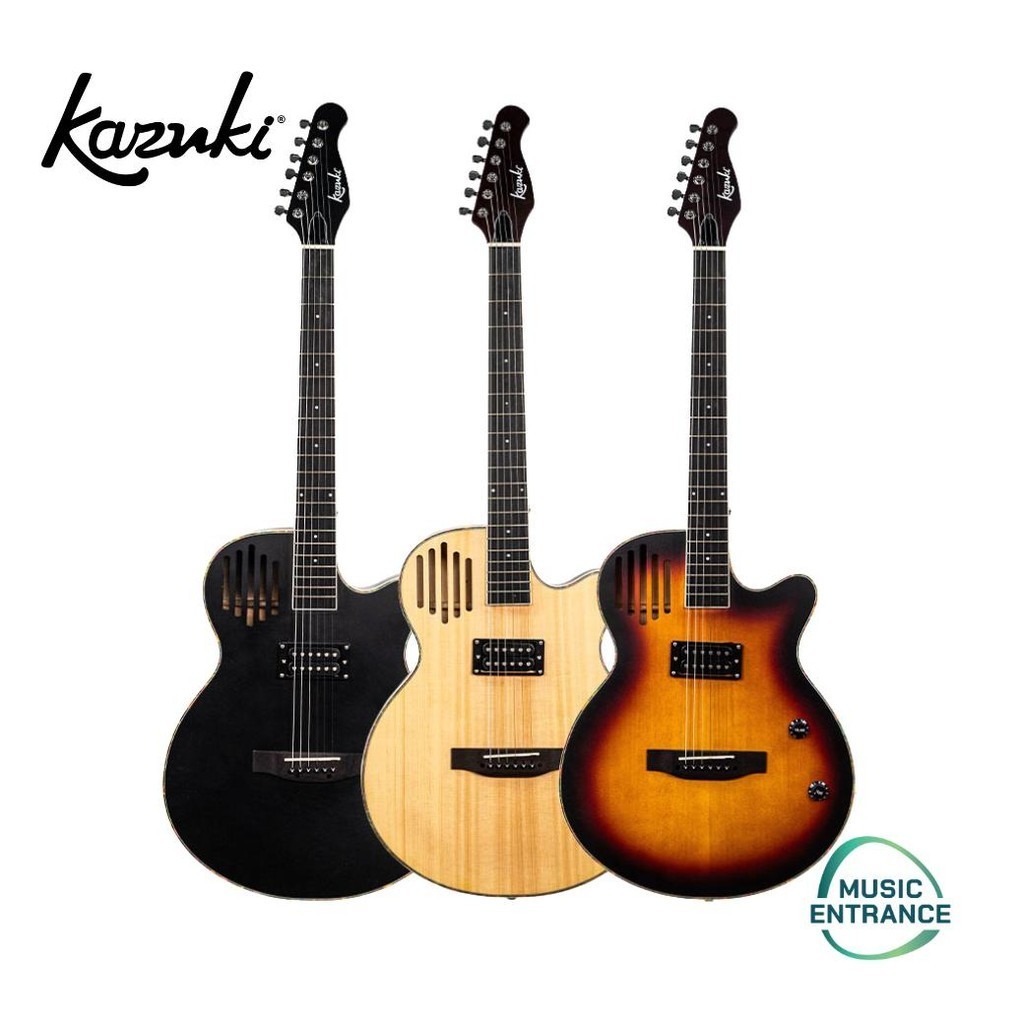 Kazuki Silent SA-40 กีตาร์โปร่งไฟฟ้า Kazuki Silent SA40 กีต้าร์ โปร่งไฟฟ้า 40 นิ้ว Cutaway