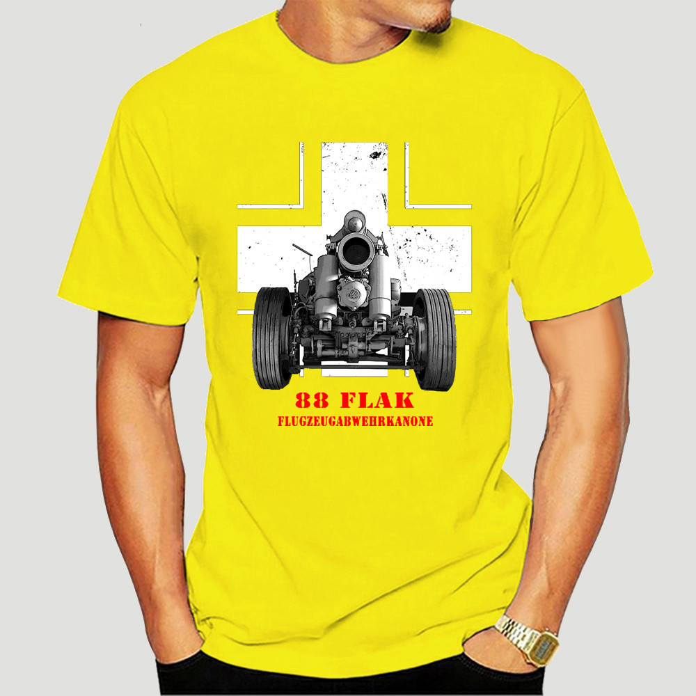 เยอรมัน 88 Flak Anti-aircraft Anti-tank Gun เสื้อยืดฤดูร้อนผ้าฝ้าย O-คอแขนสั้นผู้ชาย T เสื้อขนาดใหม่