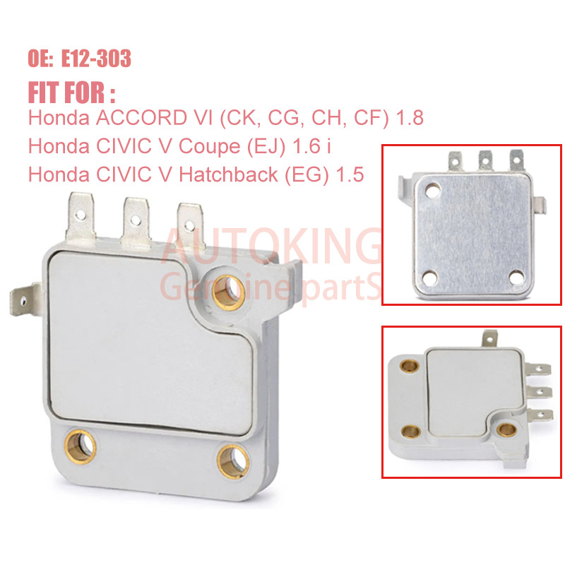 โมดูลควบคุมการจุดระเบิด E12-303 E12303 สําหรับ Honda Accord (CK, CG, CH, CF) 1.8 CIVIC (EG) 1.5