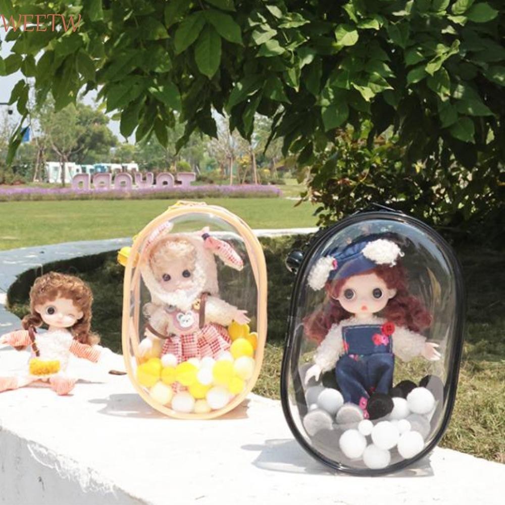 สุดสัปดาห์ กล่องเก็บตุ๊กตากลางแจ้ง,กันฝุ่นโปร่งใสตุ๊กตาแสดงถุงเก็บ,ตุ๊กตาตุ๊กตาถุงเก็บข้นใสน่ารักตุ๊กตาออกกระเป๋าเครื่องประดับจัด