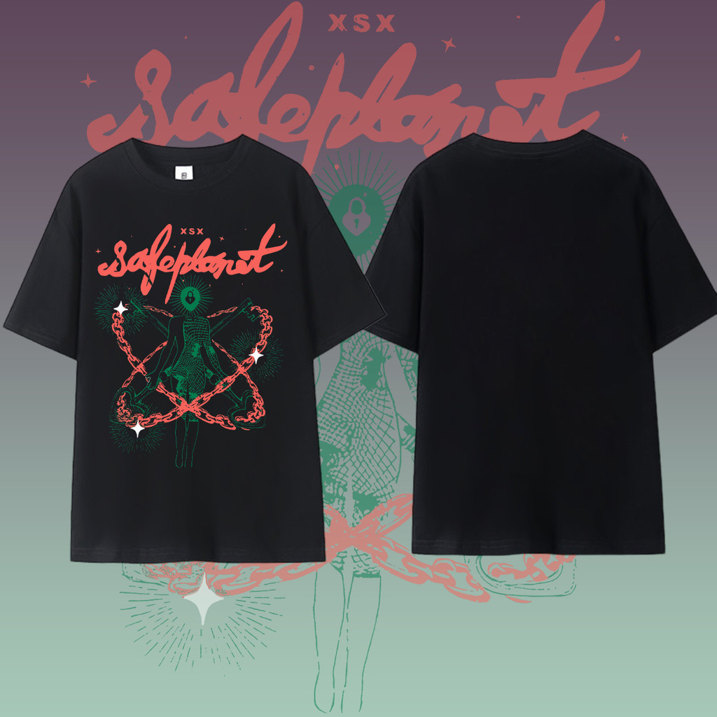 เสื้อ Safeplanet เสื้อวง ผ้าคอตตอน 100% ผู้ชายผู้หญิงใส่ได้นุ่มสบาย