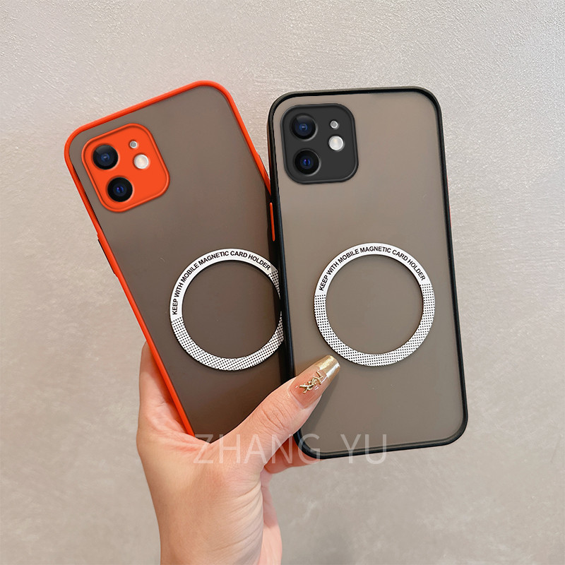 เคส iPhone 11 pro max เคสโทรศัพท์แม่เหล็กโปร่งใสฝ้าใหม่
